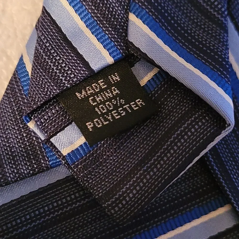 Bespoke‎ blue striped neck tie